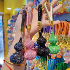 Full diamond guard colorful lanyad keychain