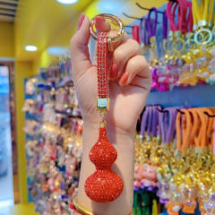 Full diamond guard colorful lanyad keychain