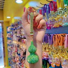 Full diamond guard colorful lanyad keychain