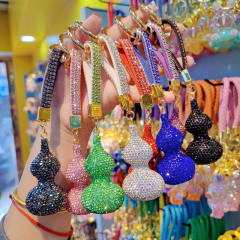 Full diamond guard colorful lanyad keychain