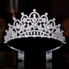 Delicate wedding birthday party colorful rhinestone hair crown