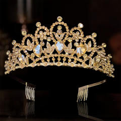 Delicate wedding birthday party colorful rhinestone hair crown