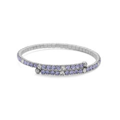 18KG colorful diamond tennis bracelet stainless steel bracelet bangle