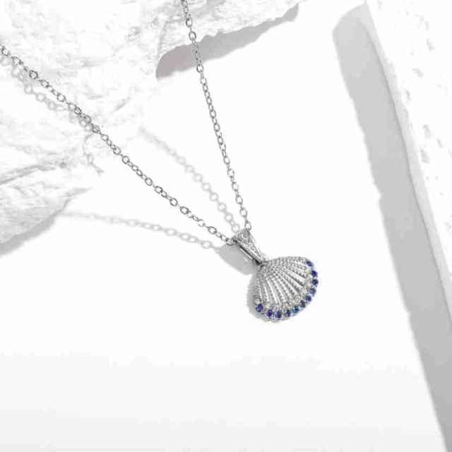 Summer holiday diamond ocean animal pendant stainless steel necklace