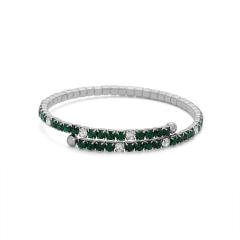 18KG colorful diamond tennis bracelet stainless steel bracelet bangle