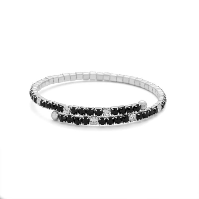 18KG colorful diamond tennis bracelet stainless steel bracelet bangle
