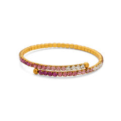 18KG colorful diamond tennis bracelet stainless steel bracelet bangle