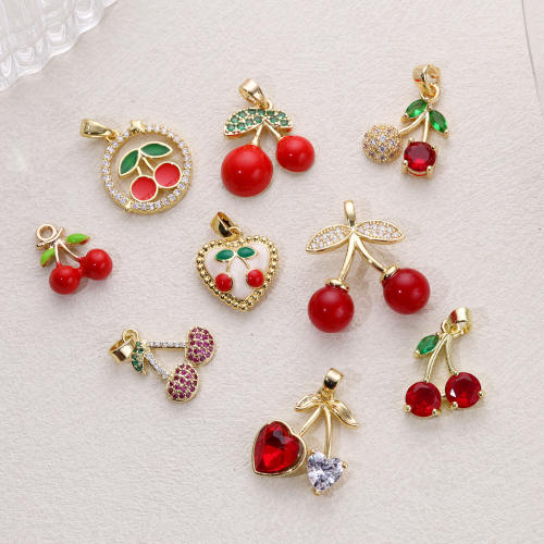 Sweet Cute Cherry Series Pendant DIY Personality Bracelet Necklace Bracelet Accessories