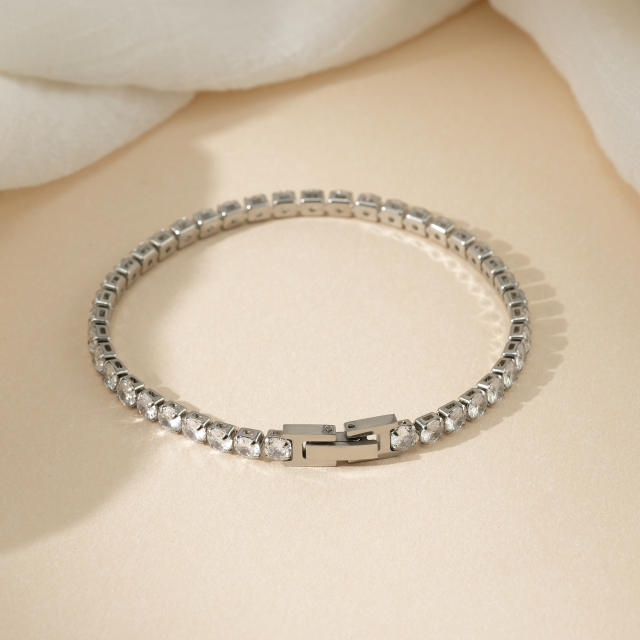 4mm stainless steel bracelet tennis bracelet