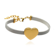 18KG mix color heart stainless steel bracelet strap bracelet
