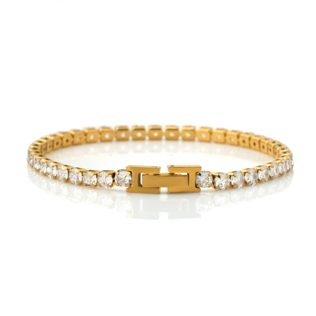 4mm stainless steel bracelet tennis bracelet