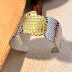 Chunky mix color unique design stainless steel bangle cuff bangle wide bangle