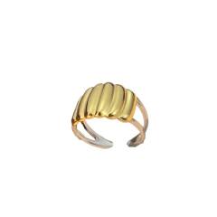 18KG popular mix color two tone stainless steel rings