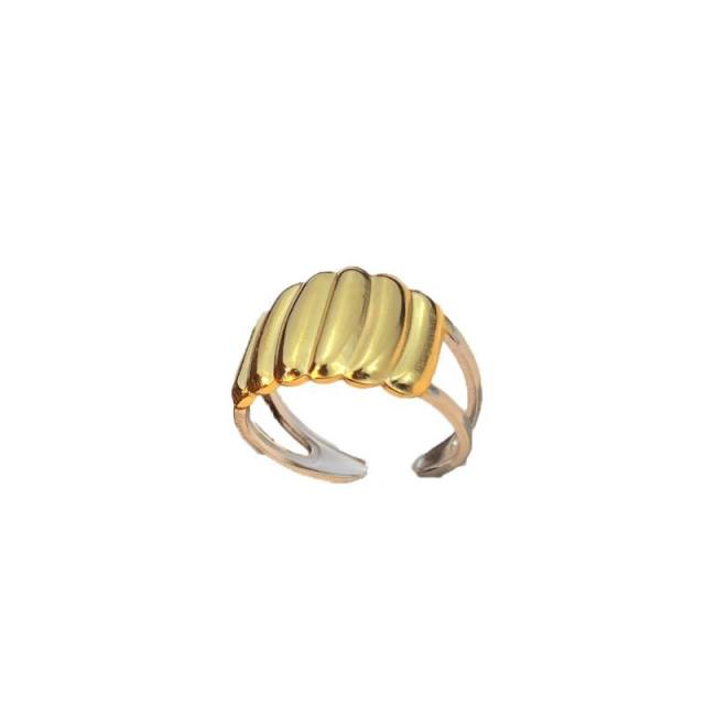 18KG popular mix color two tone stainless steel rings