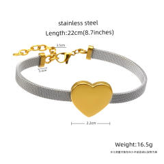 18KG mix color heart stainless steel bracelet strap bracelet