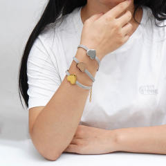 18KG mix color heart stainless steel bracelet strap bracelet