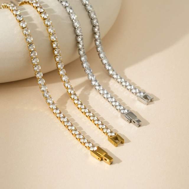 4mm stainless steel bracelet tennis bracelet