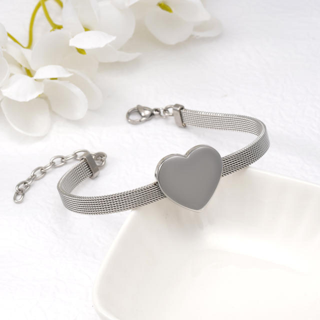 18KG mix color heart stainless steel bracelet strap bracelet
