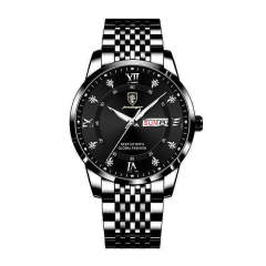 New men's watch waterproof luminous calendar quartz watch steel band watch