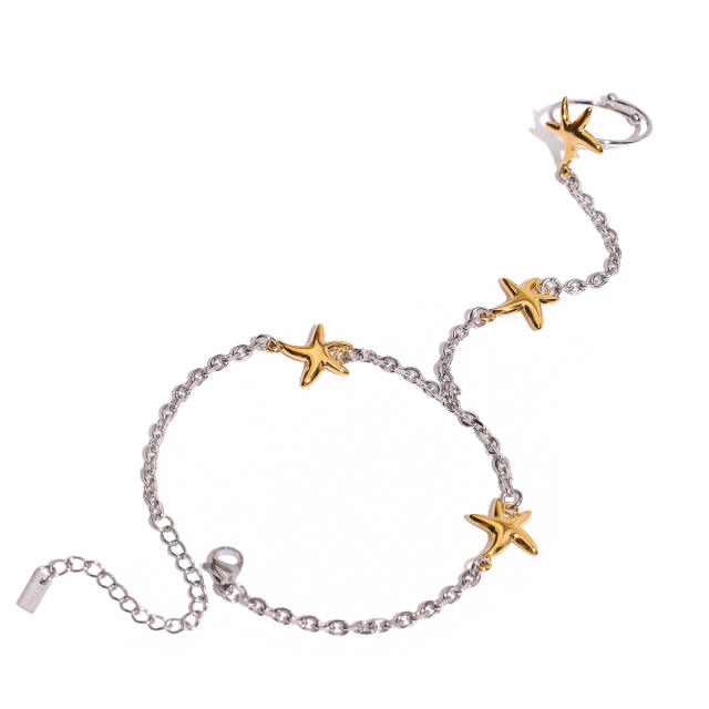 Mix color popular stainless steel ring bracelet star bracelet