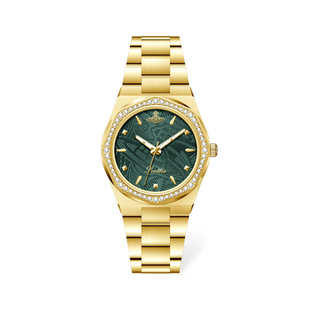 women's watches gold watches women's high-value waterproof quartz steel band watch