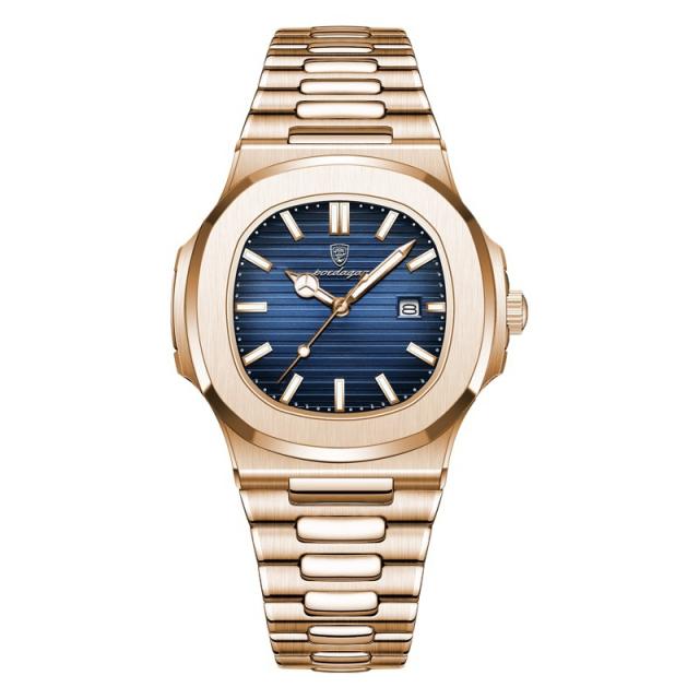 Men's watch ultra-thin waterproof luxury fashion quartz watch steel band watch