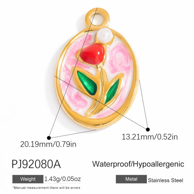 Stainless Steel Pendant Handmade DIY Beach Series 18K Gold Bohemian Style Single Pendant Color-free Jewelry Accessories