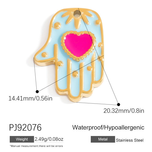 Stainless Steel Pendant Handmade DIY Beach Series 18K Gold Bohemian Style Single Pendant Color-free Jewelry Accessories