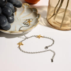 Mix color popular stainless steel ring bracelet star bracelet