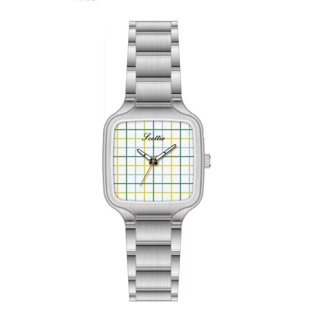 Summer colorful dial steel band watch for women