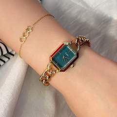 New bracelet watch small square women's watch waterproof steel chain watch