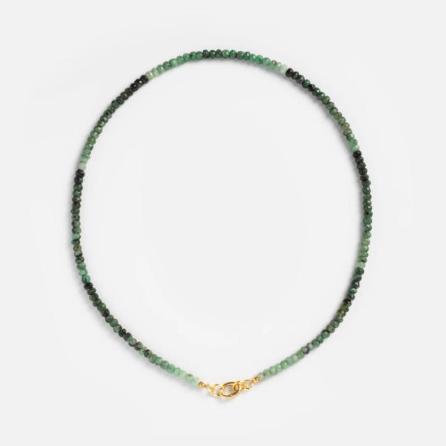 Colorful crystal bead necklace diy necklace