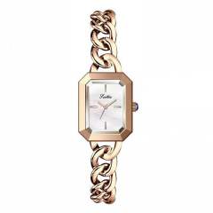 New bracelet watch small square women's watch waterproof steel chain watch