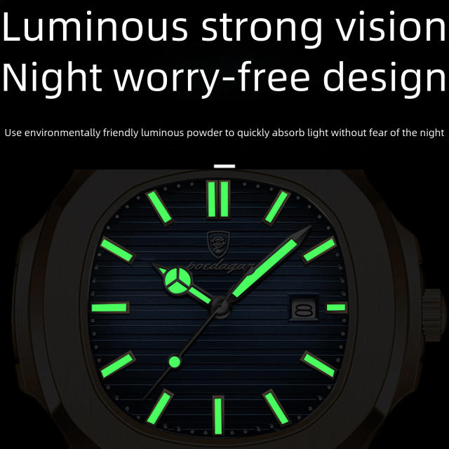 Men's watch ultra-thin waterproof luxury fashion quartz watch steel band watch