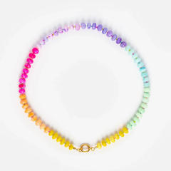 Colorful crystal bead necklace diy necklace