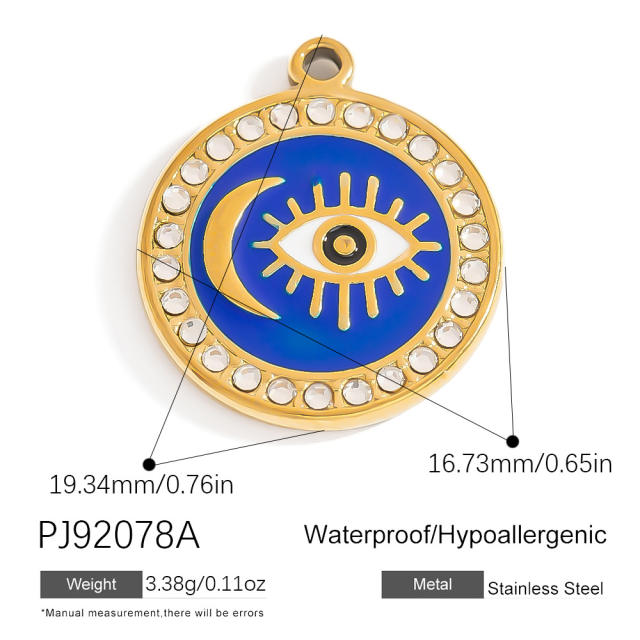Stainless Steel Pendant Handmade DIY Beach Series 18K Gold Bohemian Style Single Pendant Color-free Jewelry Accessories