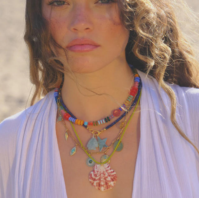 Colorful crystal bead necklace diy necklace