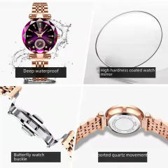 Waterproof ladies watch casual ultra-thin quartz watch steel band watch
