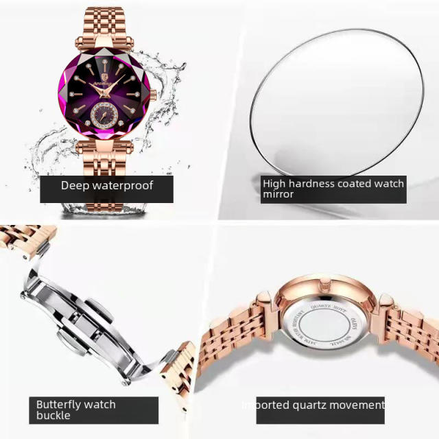Waterproof ladies watch casual ultra-thin quartz watch steel band watch