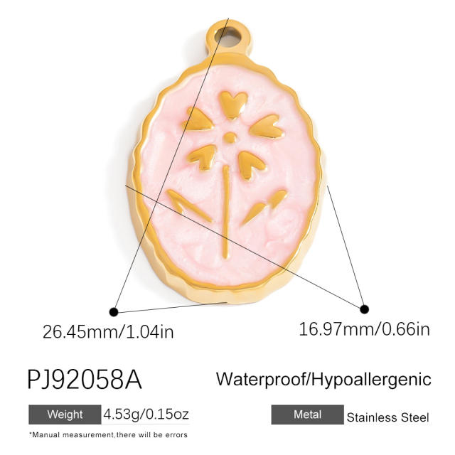 Stainless Steel Pendant Handmade DIY Beach Series 18K Gold Bohemian Style Single Pendant Color-free Jewelry Accessories