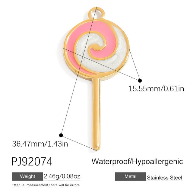 Stainless Steel Pendant Handmade DIY Beach Series 18K Gold Bohemian Style Single Pendant Color-free Jewelry Accessories