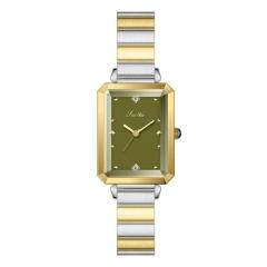 Classic square dial steel band women watch