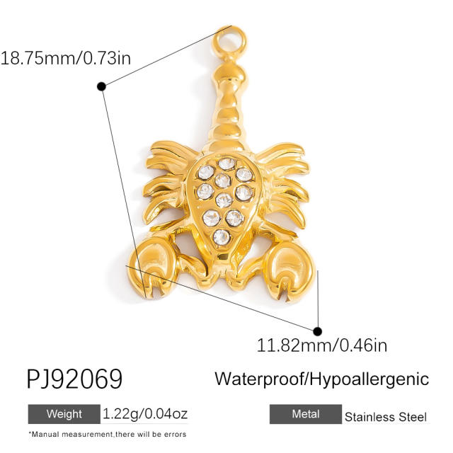 Stainless Steel Pendant Handmade DIY Beach Series 18K Gold Bohemian Style Single Pendant Color-free Jewelry Accessories
