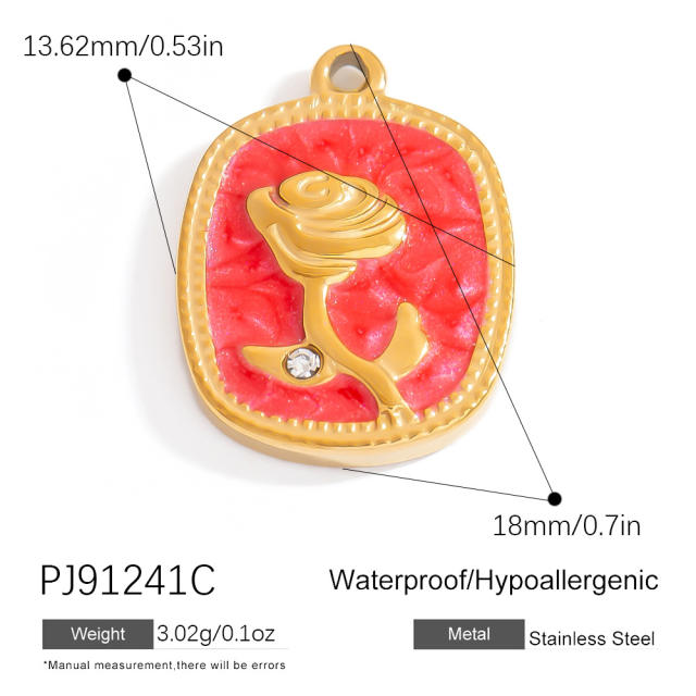 Stainless Steel Pendant Handmade DIY Beach Series 18K Gold Bohemian Style Single Pendant Color-free Jewelry Accessories