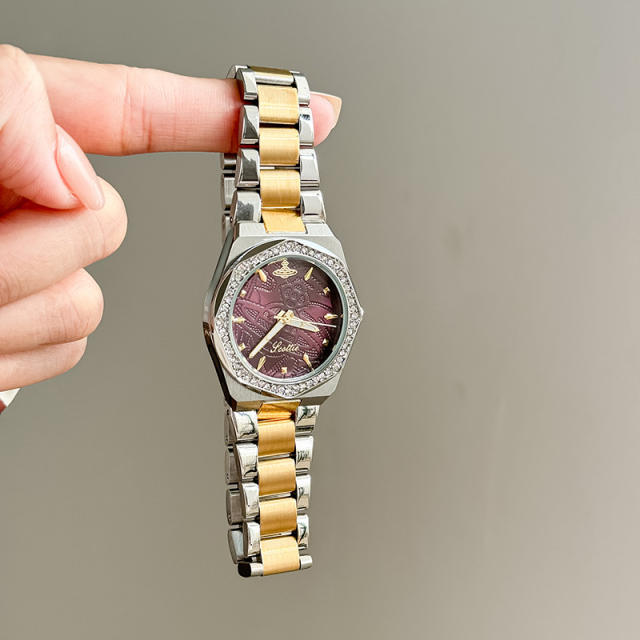 women's watches gold watches women's high-value waterproof quartz steel band watch