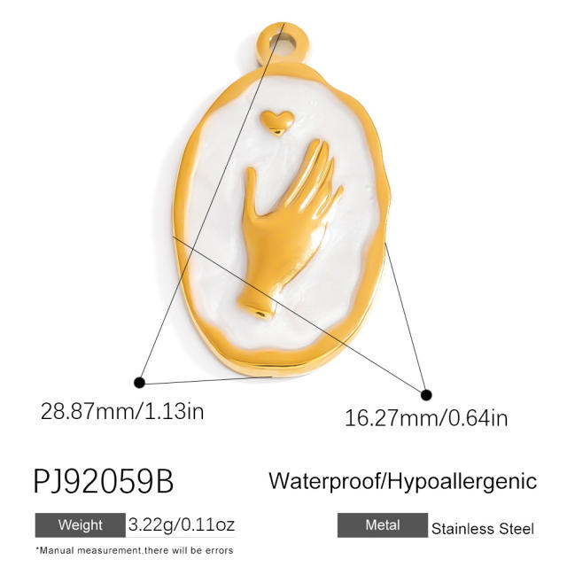 Stainless Steel Pendant Handmade DIY Beach Series 18K Gold Bohemian Style Single Pendant Color-free Jewelry Accessories