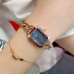 New bracelet watch small square women's watch waterproof steel chain watch
