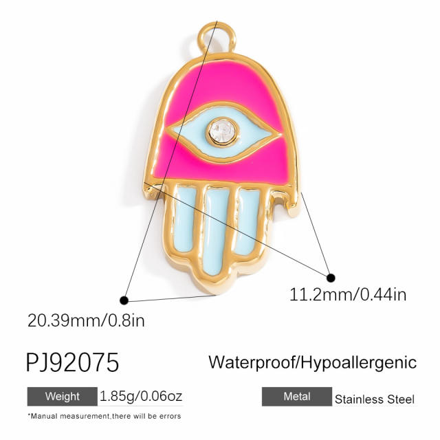 Stainless Steel Pendant Handmade DIY Beach Series 18K Gold Bohemian Style Single Pendant Color-free Jewelry Accessories