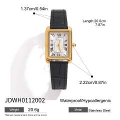 Luxury stainless steel band quartz watch for women