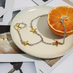 Mix color popular stainless steel ring bracelet star bracelet